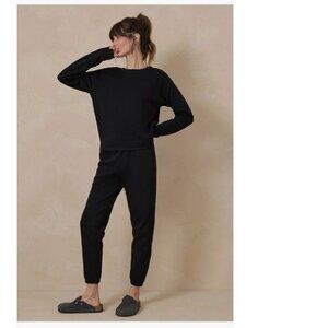 Pact Organic Brushed Fleece Sweatshirt and Sweatpant Set Sz S